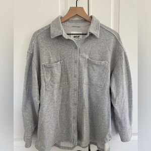 Aerie Heather Gray Button-down Shirt